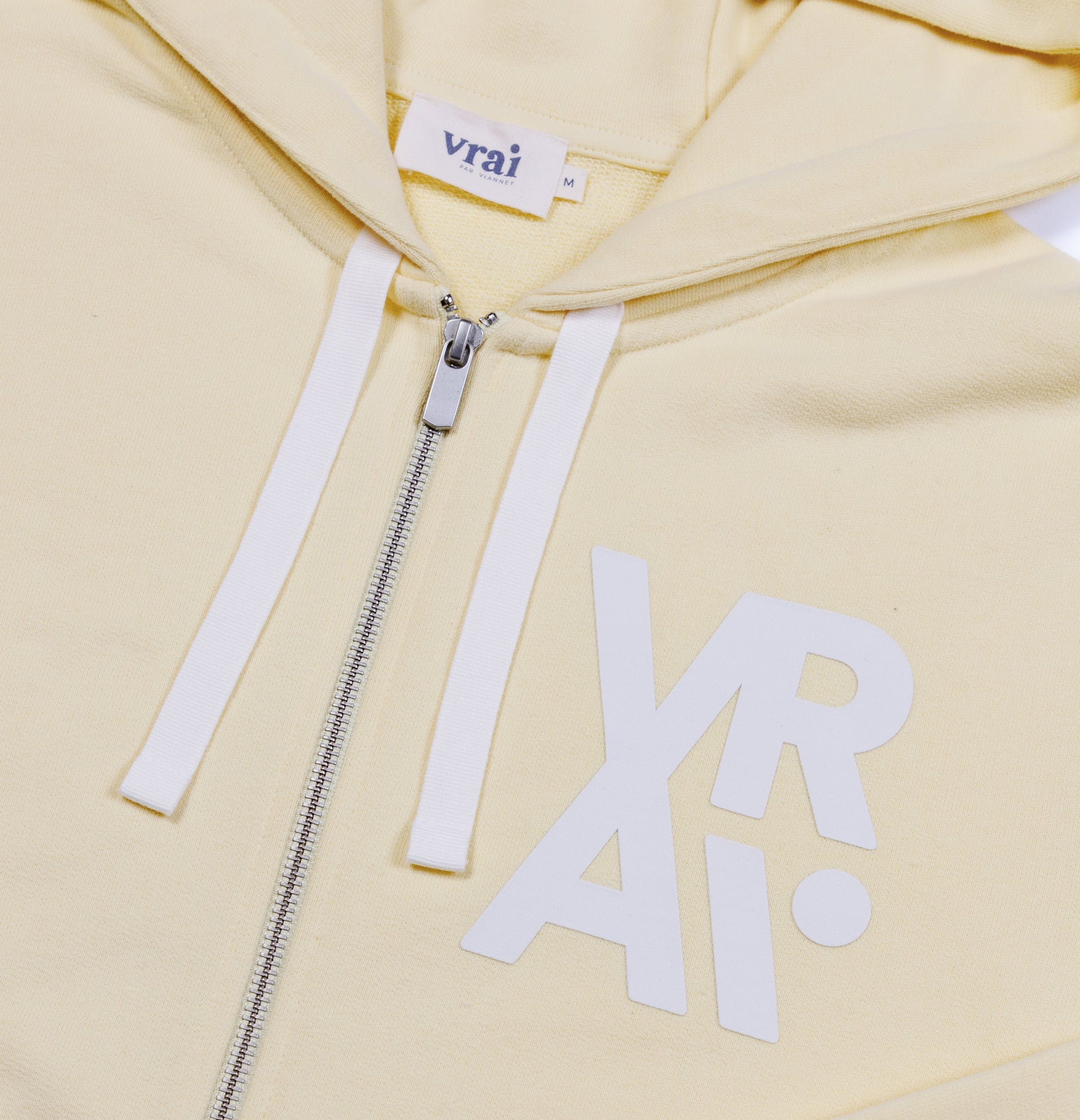 Sweat zippé vanille