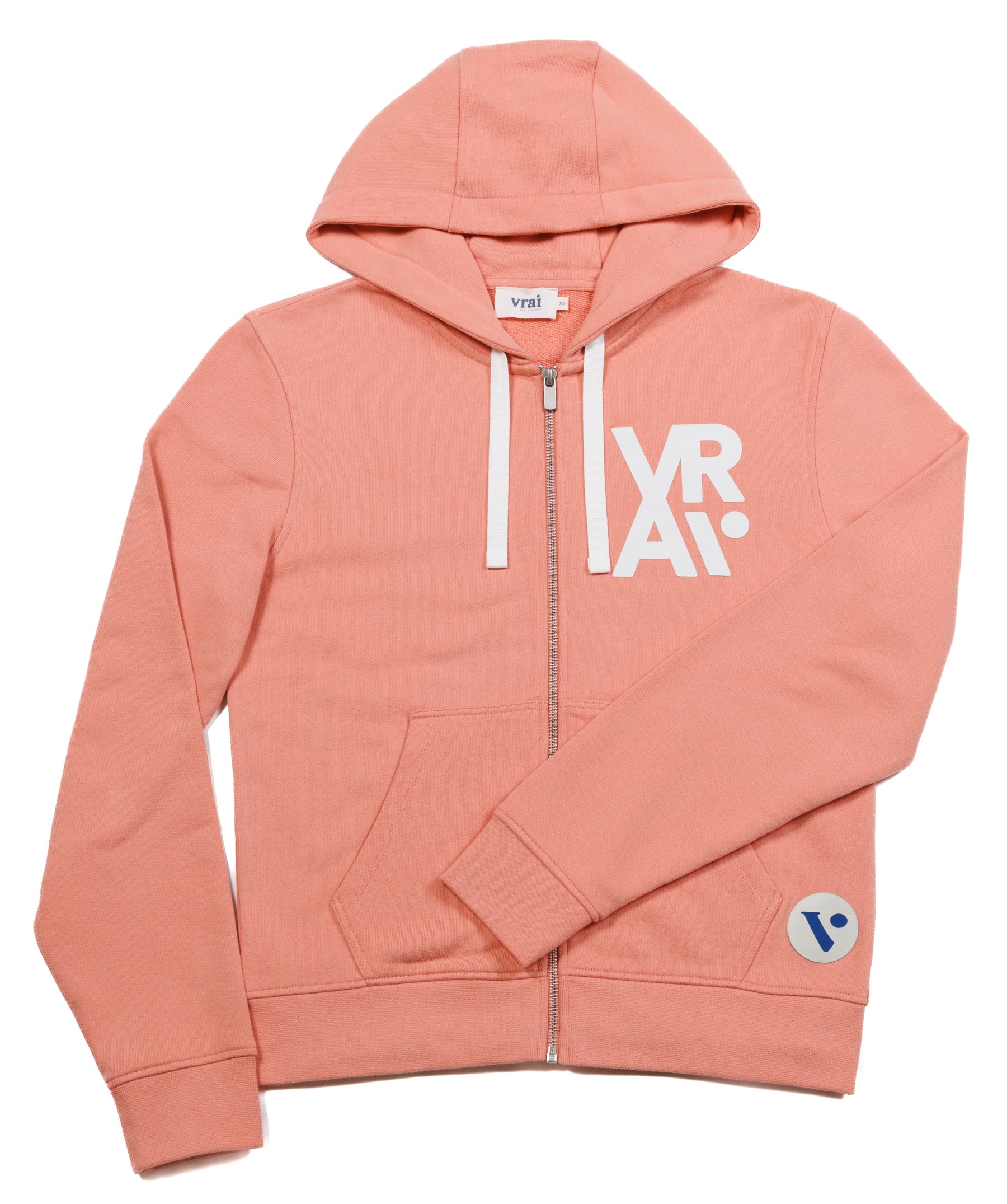 Sweat zippé corail