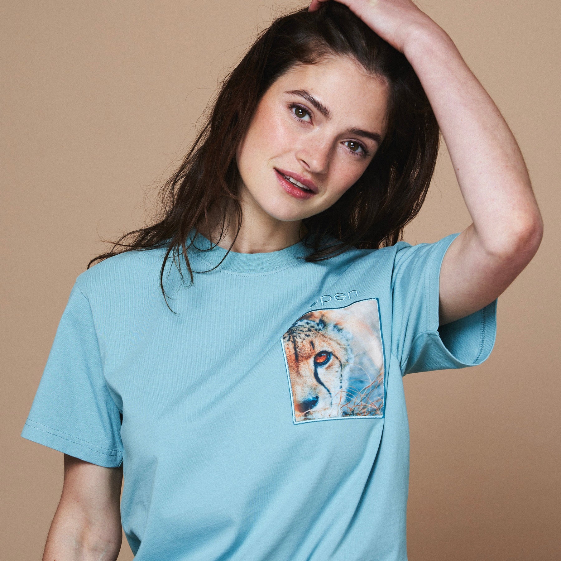 T-shirt bio imprimé Cheetah