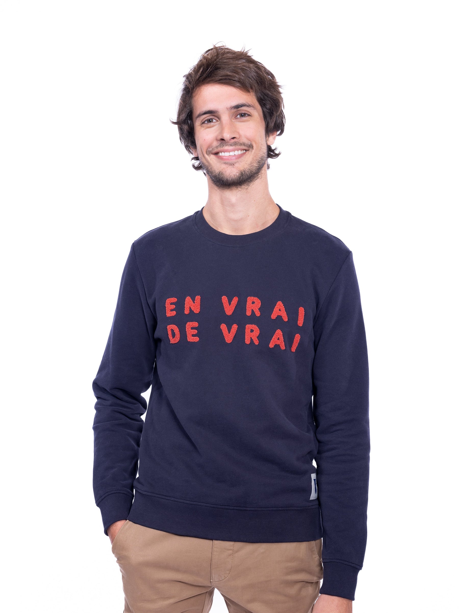 Sweat "En vrai de vrai" marine