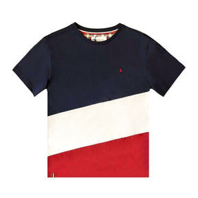 T-shirt Diagonal Bleu, Blanc, Rouge