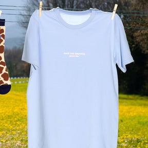 Tee-shirt bleu ciel Save The Giraffes