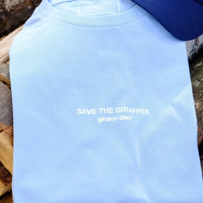Tee-shirt bleu ciel Save The Giraffes