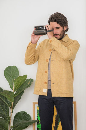 Veste Bleu Herringbone