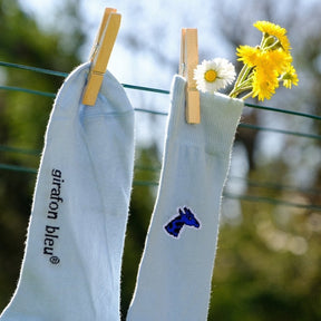 Chaussettes bleu ciel