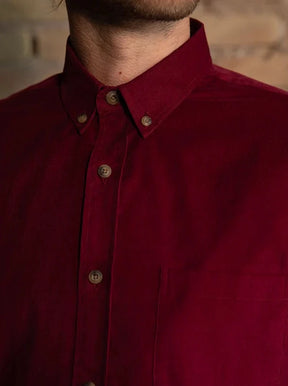 Chemise corduroy Émile bordeaux