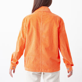 Veste velours côtelé mandarine