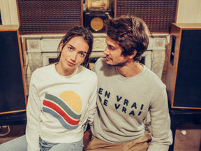 Sweat "En vrai de vrai" gris