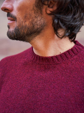 Pull Allan en laine bordeaux