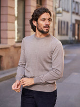 Pull en laine col rond Gabin beige