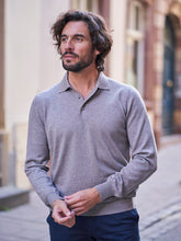 Pull en laine col polo Jonas beige