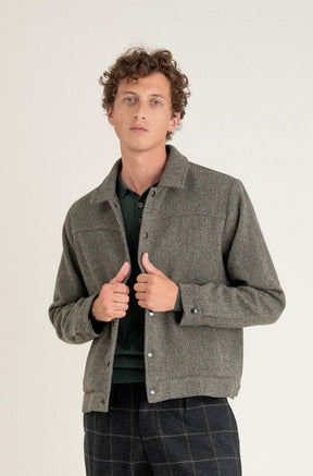 Veste Palermo Dark green herringbone