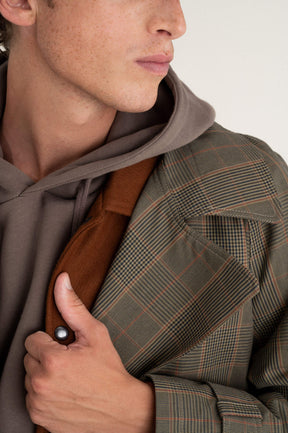 Manteau Glasgow Brown checks