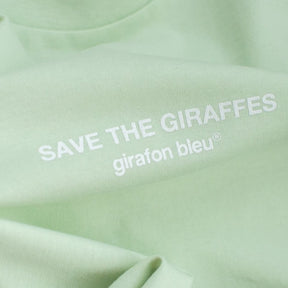 Tee-shirt bio vert pistache "Save The Giraffes"