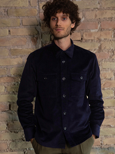 Sur-chemise Zach corduroy bleu marine