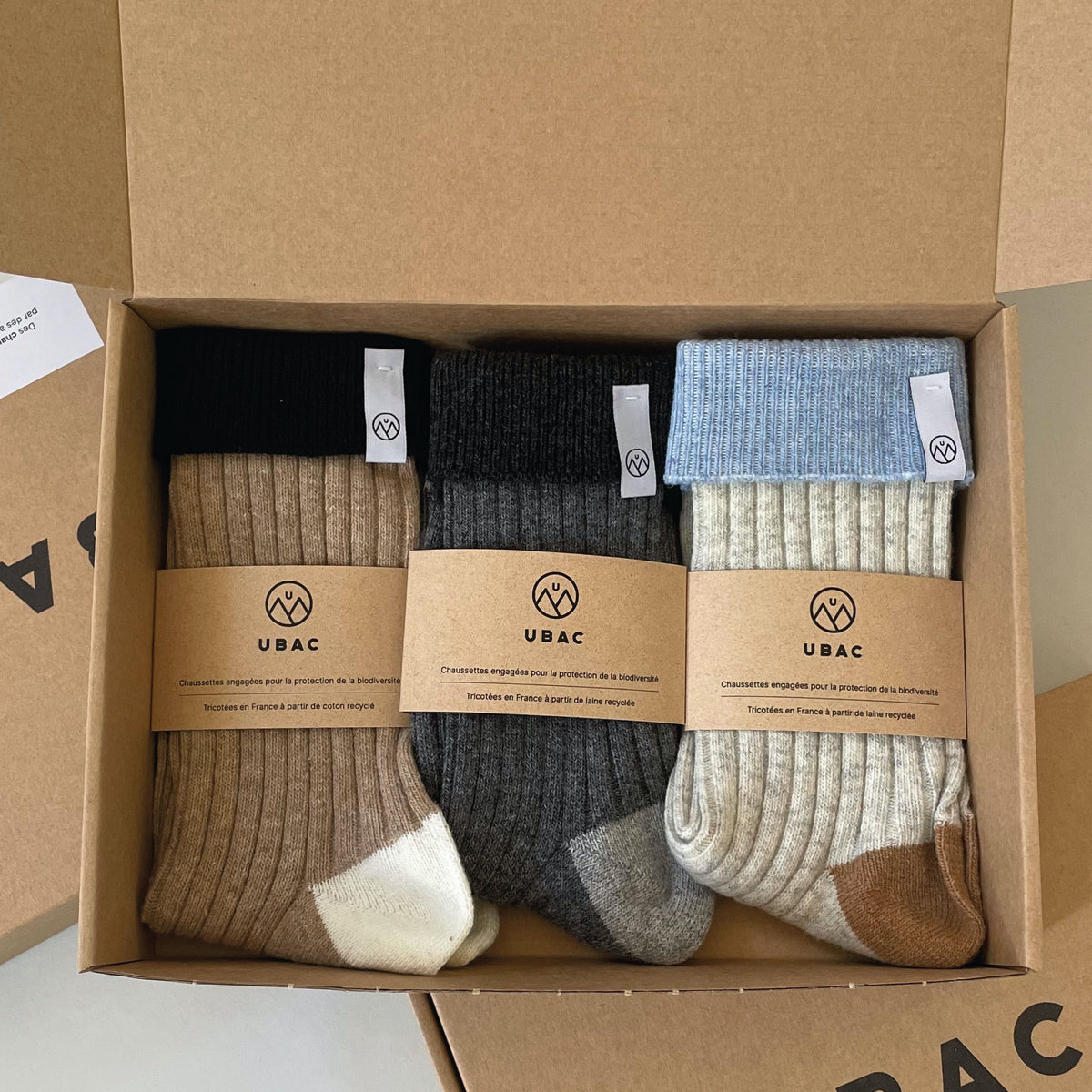 Coffret chaussettes laine recyclée