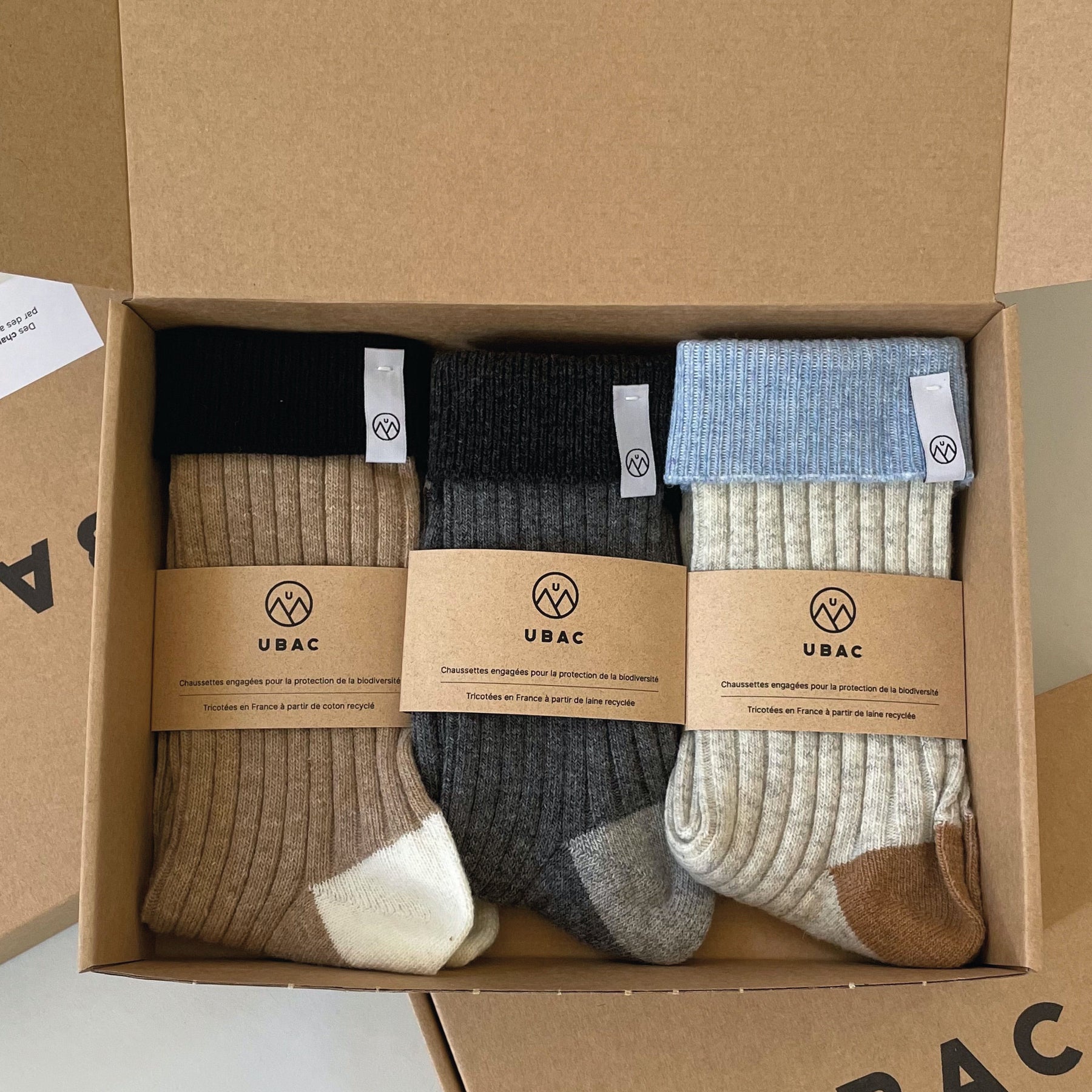 Coffret chaussettes laine recyclée