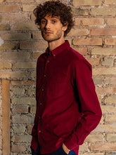 Chemise corduroy Émile bordeaux