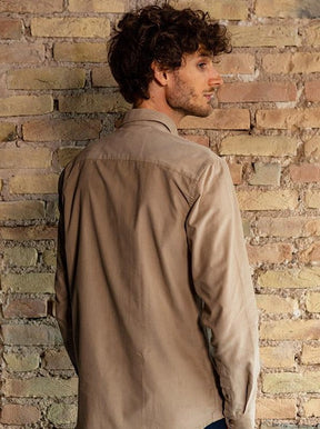 Chemise corduroy Émile beige