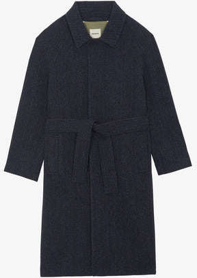 Manteau Verlaine Navy herringbone