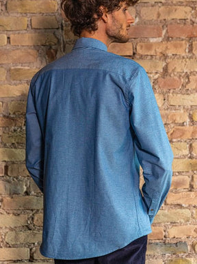 Chemise chambray Émile bleu clair