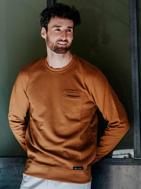 Sweat recyclé Océan camel