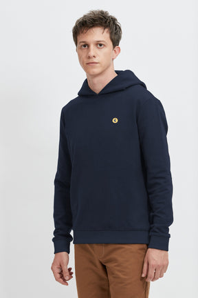 Sweat capuche bleu foncé