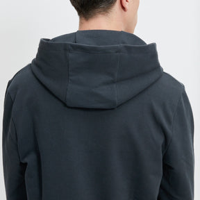 Sweat capuche bleu et gris